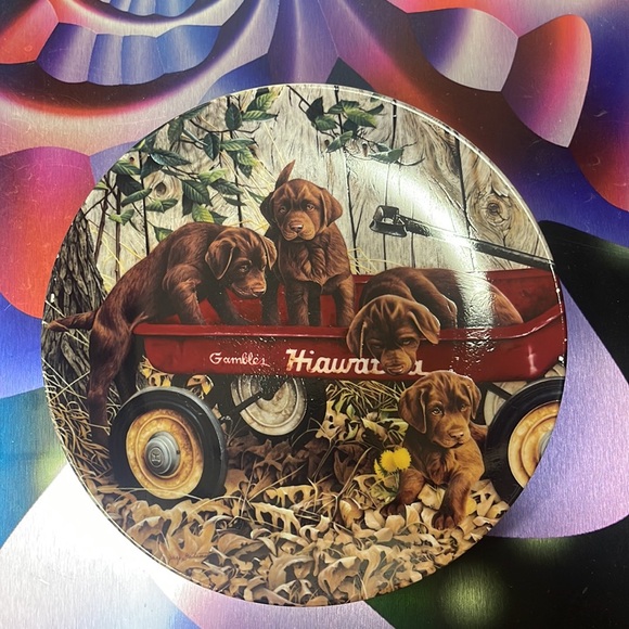 Wagon Train from Dog Days ceramic art plate - Picture 2 of 5